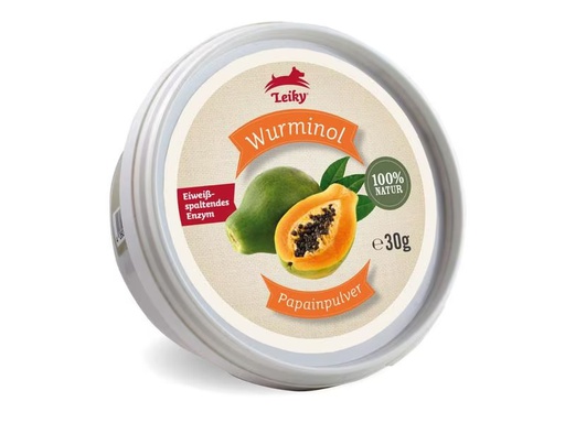 [90300240 1574927] Leiky Hunde-Nahrungsergänzung Wurminol Papainpulver, 30 g