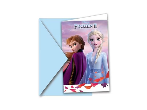 [90300253 1565321] Amscan Geburtstagskarte Disney Frozen 6 Stück