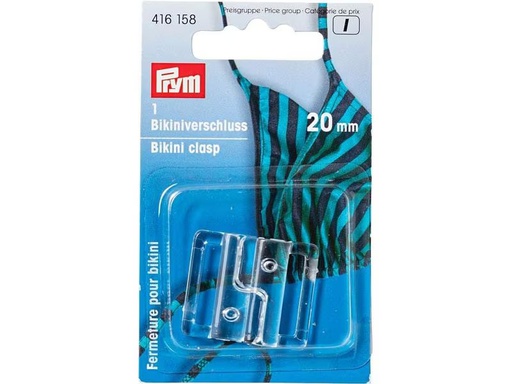 [90300293 1575941] Prym Bikini/Gürtelverschluss Transparent, 20 mm