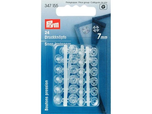 [90300300 1575925] Prym Druckknöpfe Transparent, 7 mm