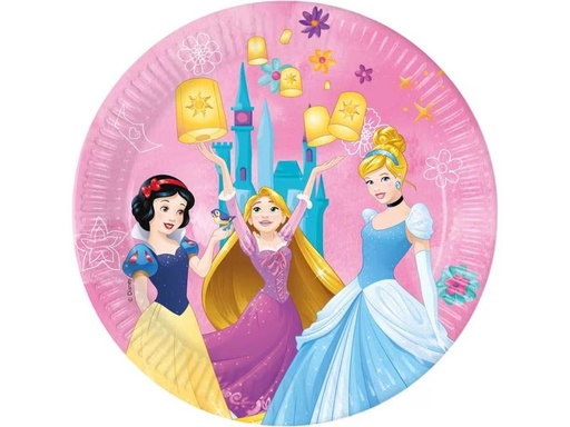 [90300325 1565386] Amscan Einwegteller Princess 8 Stück