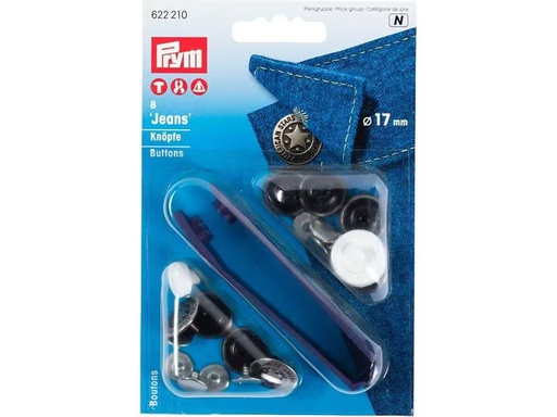 [90300476 1575995] Prym Knöpfe American Star 17 mm, 8 Stück