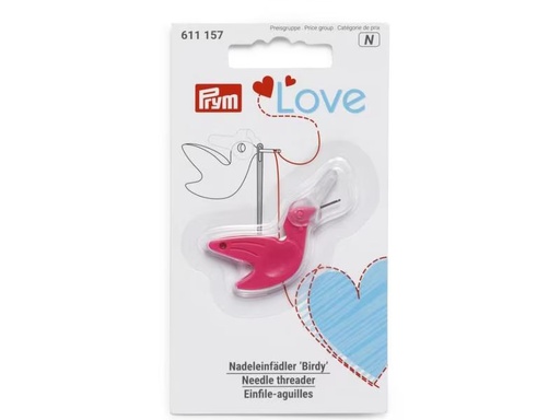 [90300521 1576009] Prym Einfädler Love Birdy Pink, 2.5 cm x 4.5 cm