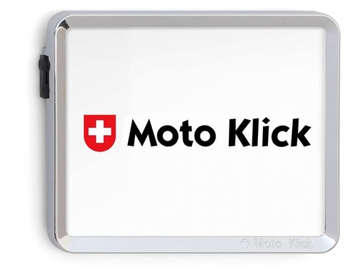 [90300678 1571687] Swiss Klick Kennzeichenhalter Motorrad Chrom Glanz