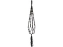 CHALET Blumenampel Makramee 95 cm, Schwarz