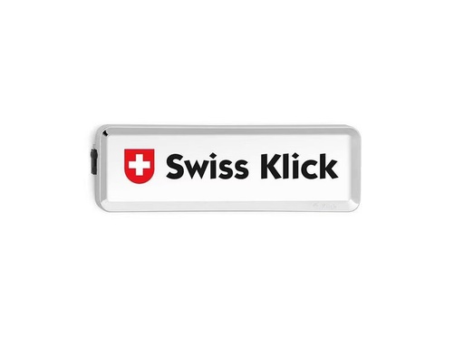 [90300729 1571692] Swiss Klick Kennzeichenhalter Hochformat Vorderseite Chrom Glanz
