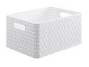 Rotho Aufbewahrungskorb Country 36,8 x 27,8 x 19,1 cm Weiss