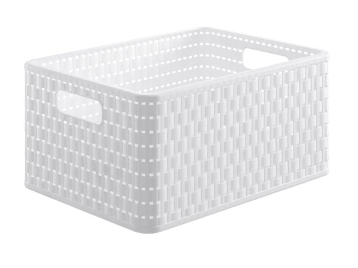 [90004964 550299] Rotho Aufbewahrungskorb Country 36,8 x 27,8 x 19,1 cm Weiss