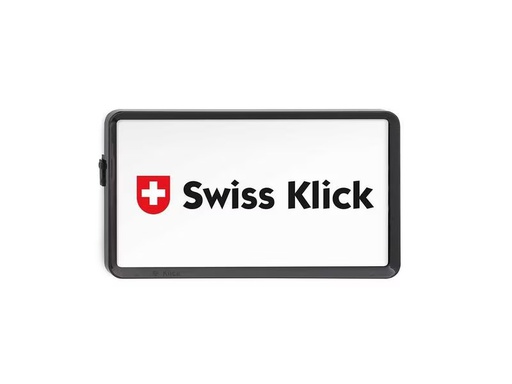 [90300800 1571691] Swiss Klick Kennzeichenhalter Hochformat Hinterseite Schwarz