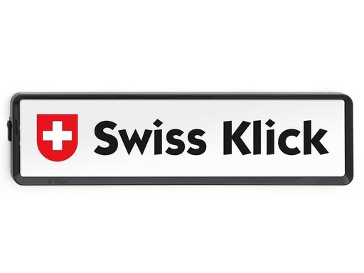 [90300833 1571690] Swiss Klick Kennzeichenhalter Langformat Hinterseite Schwarz