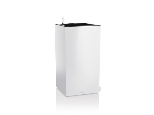[90300891 1522489] Lechuza Blumentopf Canto Premium 40 High LED, Weiss, Hochglanz