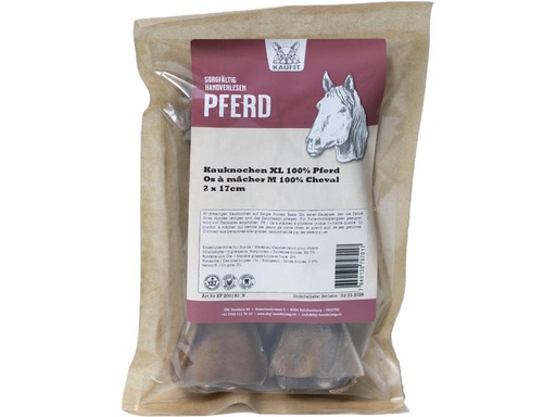 [90300905 1575481] Kaufit Kauknochen Pferd, 17 cm, 200 g, 2 Stück