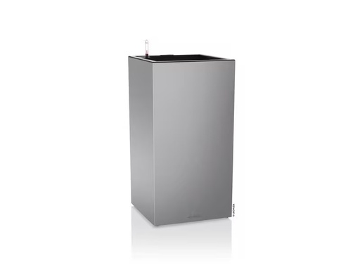 [90300924 1522491] Lechuza Blumentopf Canto Premium 40 High LED, Silber, Hochglanz