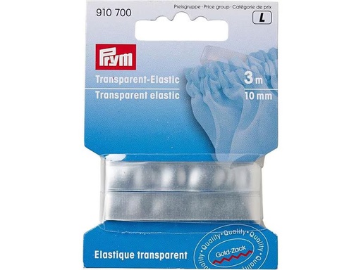 [90301041 1576079] Prym Elastikband Transparent, 3 m x 10 mm