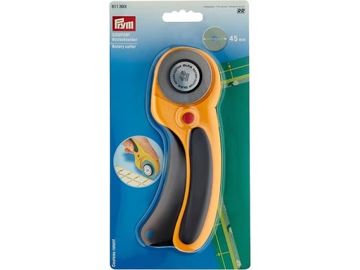 [90301045 1576041] Prym Rollschneider Comfort Gelb, 45 mm