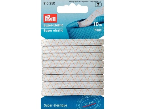 [90301068 1576075] Prym Elastikband Weiss, 10 m x 7 mm