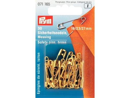 [90301082 1576058] Prym Sicherheitsnadel Gold, 19/23/27 mm