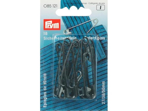 [90301141 1576059] Prym Sicherheitsnadel Schwarz, Nr. 0-3, 27/38/50 mm
