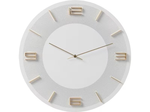 [90301264 1570793] Kare Wanduhr Leonardo Ø 49 cm, Weiss