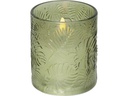 Star Trading LED-Kerze Pillar Flamme Leaf, Ø 8.5 x 10 cm, Grün