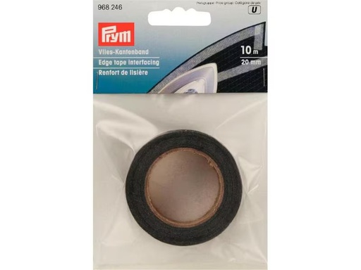 [90301334 1576085] Prym Vlies Kantenband Graphit, 10 m x 20 mm