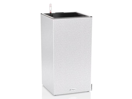[90301349 1522492] Lechuza Blumentopf Canto Stone 30 High LED, Quarzweiss