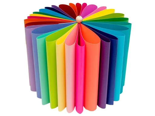 [90049920 1154627] Rico Design Bastelpapier 1 Block à 30 Blatt, Farbig sortiert