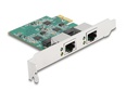 Delock Netzwerkkarte 2x RJ45 2.5 Gbps PCI-Express x1
