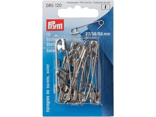 [90301468 1576060] Prym Sicherheitsnadel Silber, Nr. 0-3, 27/38/50 mm