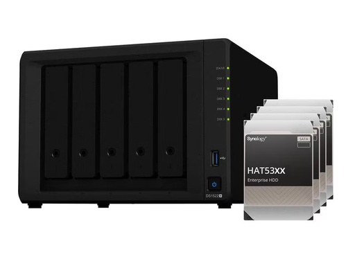 [90301603 1582195] Synology NAS DiskStation DS1522+ 5-bay Synology Enterprise HDD 60 TB