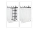 relaxdays Garderobenständer Country 172 x 105 x 45 cm, Schwarz/Weiss