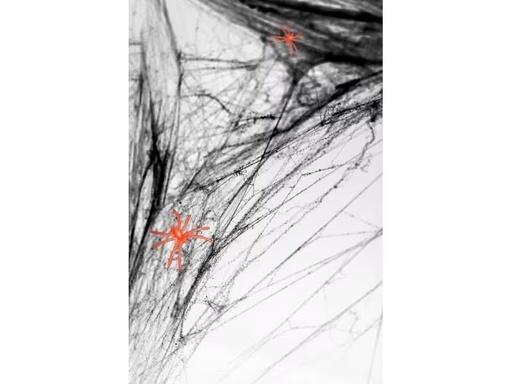 [90301990 1404082] Partydeco Spinnengewebe Halloween 60g, Schwarz