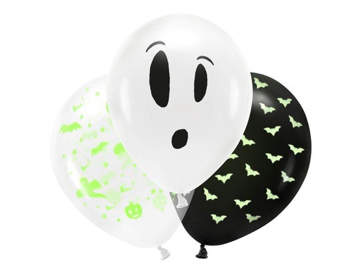 [90302022 1583286] Partydeco Ballons BOO! Mehrfarbig, 7 cm