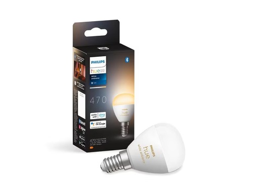 [90302095 1555202] Philips Hue White Ambiance E14 Luster Tropfenform 470 lm