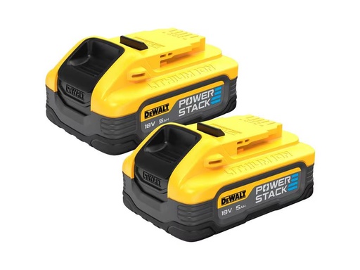 [90302274 1562612] DeWalt Akku-Set Powerstack DCBP518H2 18 V 5.0 Ah, 2 Stück