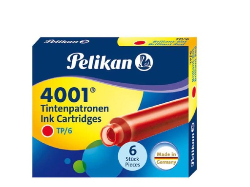 [90050009 1038089] Pelikan Tintenpatrone 4001 Rot, 6 Stück