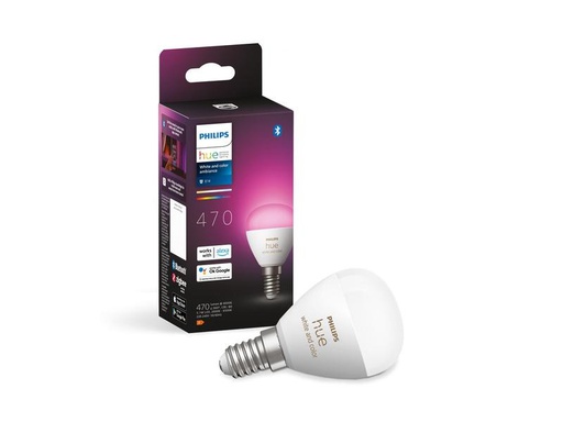 [90302349 1555200] Philips Hue White &amp; Color Ambiance E14 Luster Tropfenform 470 lm