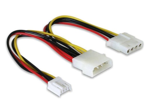 [90050045 195355] Delock Y-Stromkabel Molex - Molex/Floppy 20 cm