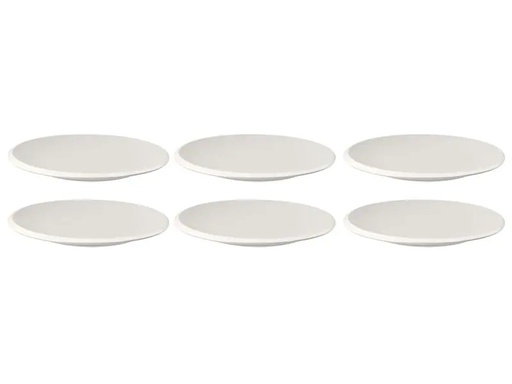 [90050142 1097778] Villeroy &amp; Boch Frühstücks- &amp; Dessertteller NewMoon Weiss, 6 Stück