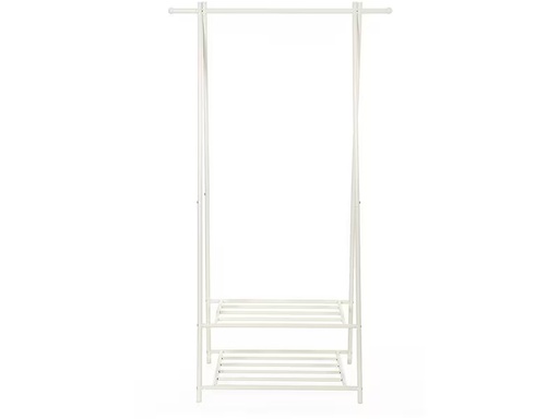 [90302526 1568989] Songmics Garderobenständer 87.5 x 155 cm, Weiss