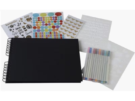 [90302685 1586798] Exacompta Fotoalbum Scrap-Addict Set Schwarz