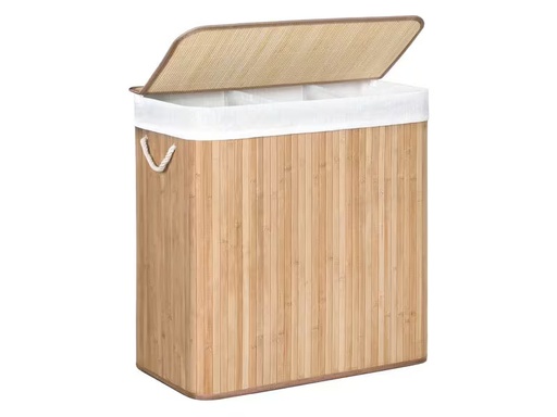 [90302860 1573130] Songmics Wäschekorb  mit Deckel 150 l, Nature