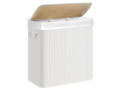 [90302873 1573131] Songmics Wäschekorb  mit Deckel 150 l, Weiss