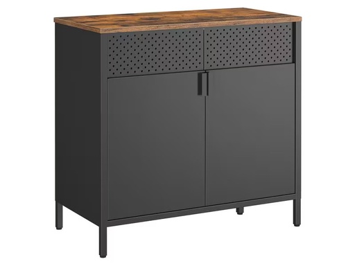[90303053 1573135] Songmics Kommode 80 x 40 x 76 cm, Braun/Schwarz