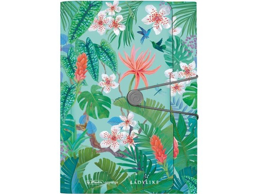 [90303082 1496898] Herlitz Fächermappe Ladylike Jungle A4, 12 dehnbare Fächer