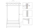 Songmics Garderobenständer mit Schuhablage 92 x 173 x 41 cm, Beige