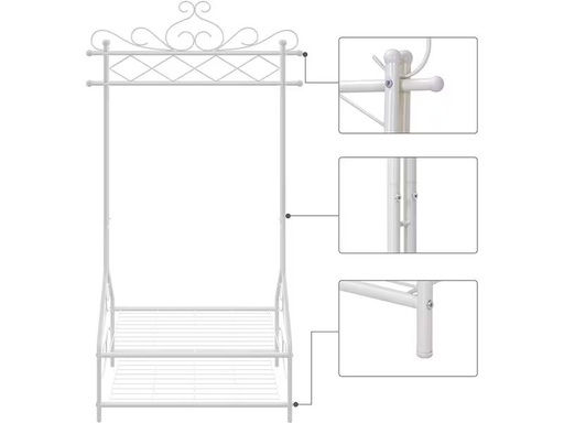 [90303093 1568990] Songmics Garderobenständer mit Schuhablage 92 x 173 x 41 cm, Beige