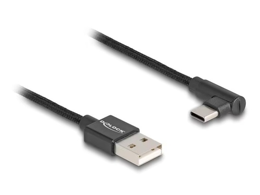 [90303172 1586624] Delock USB 2.0-Kabel USB A - USB C gewinkelt 2 m