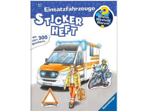 [90303272 1556458] Ravensburger WWW Stickerheft: Einsatzfahrzeuge