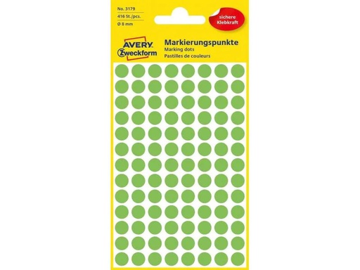 [90050224 926292] Avery Zweckform Klebepunkte 8 mm Neongrün